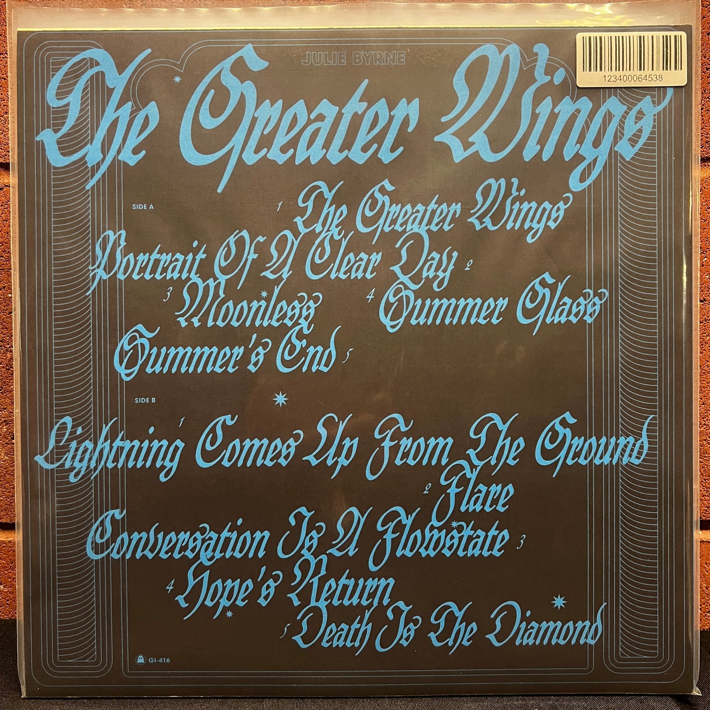 Used Vinyl: Julie Byrne "The Greater Wings" LP (2023 Press - Blue Vinyl)
