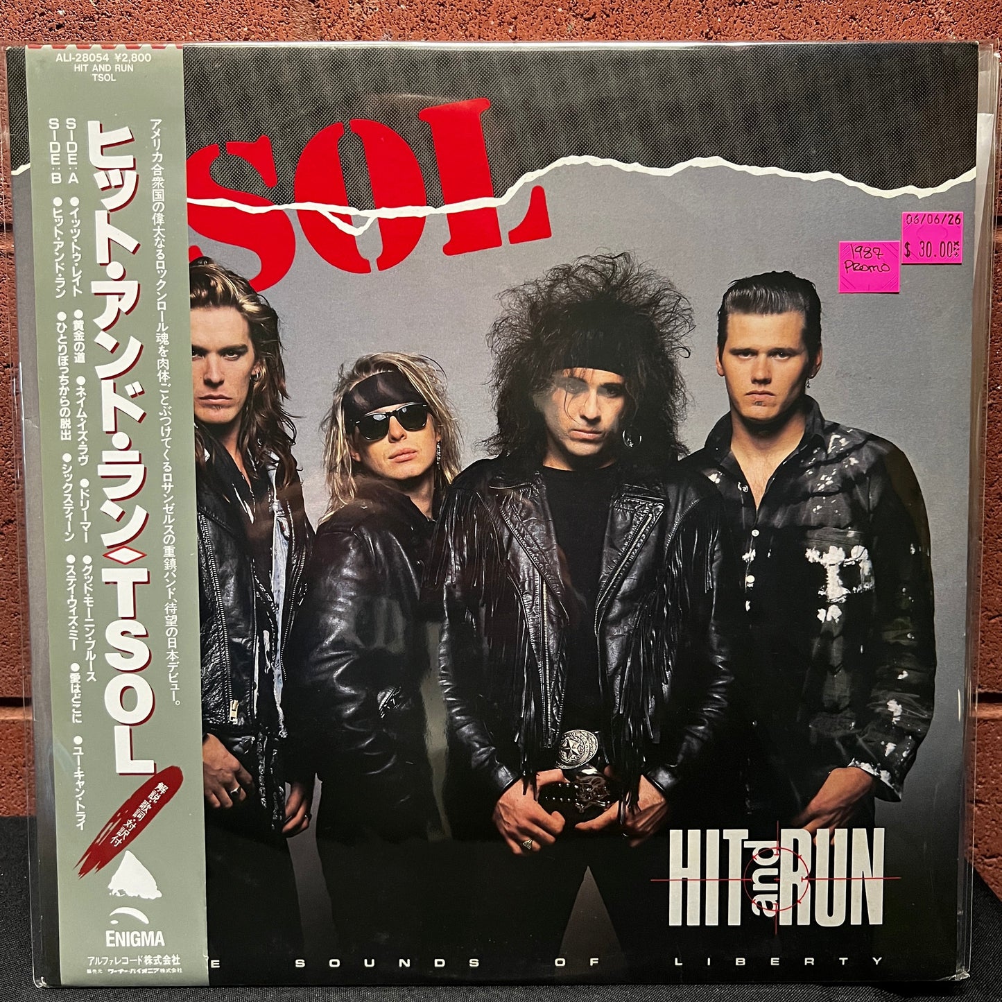 Used Vinyl: T.S.O.L. "Hit And Run" LP (1987 Japanese Promo Press)