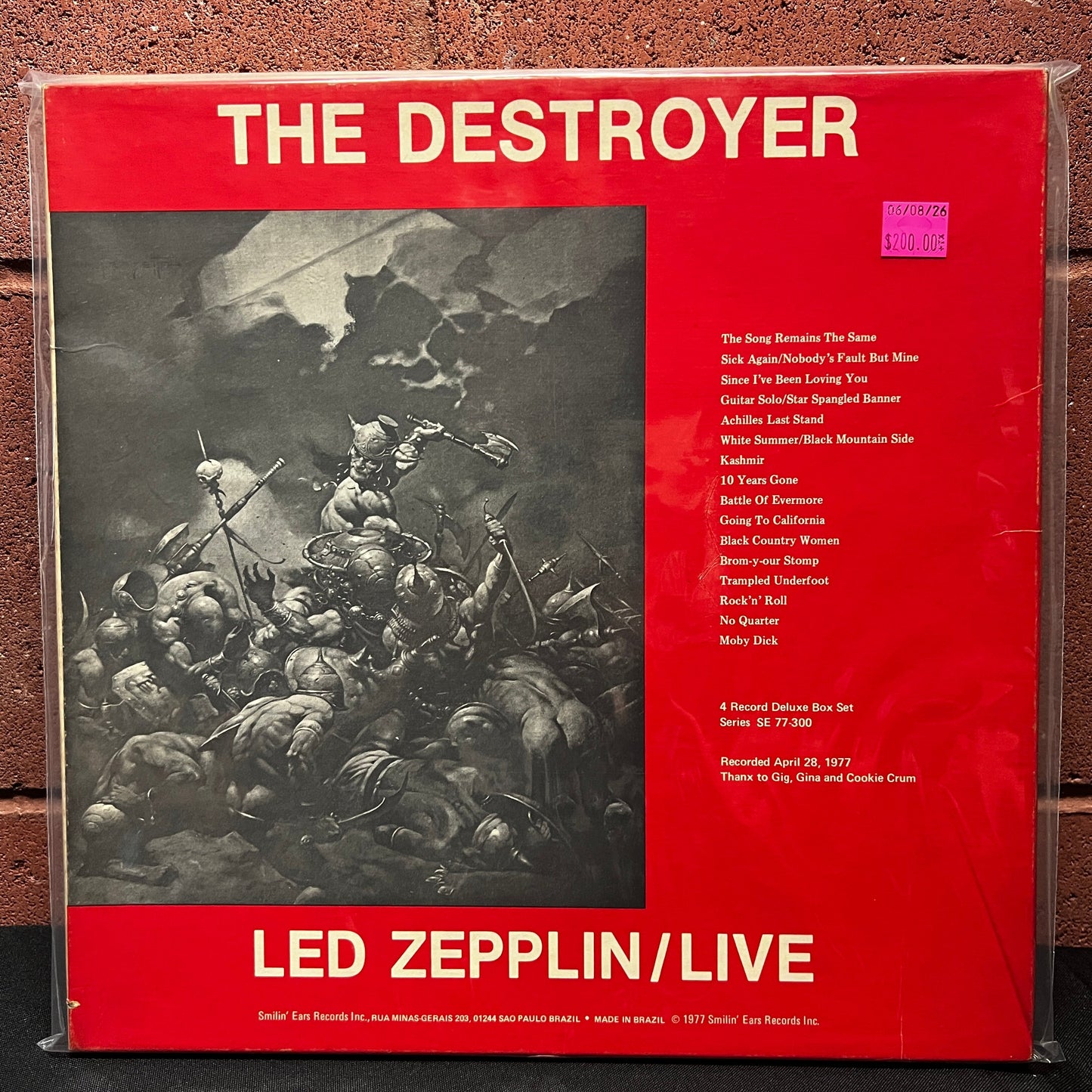 Used Vinyl: Led Zeppelin "The Destroyer" 4xLP Box Set (Japanese Issue)