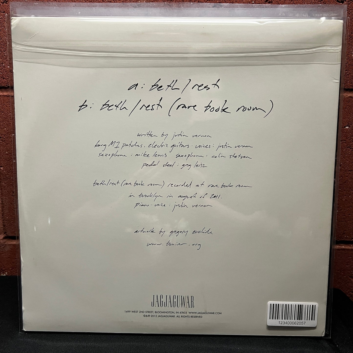 Used Vinyl: Bon Iver "Beth/Rest" 12" Single (2012 US press)