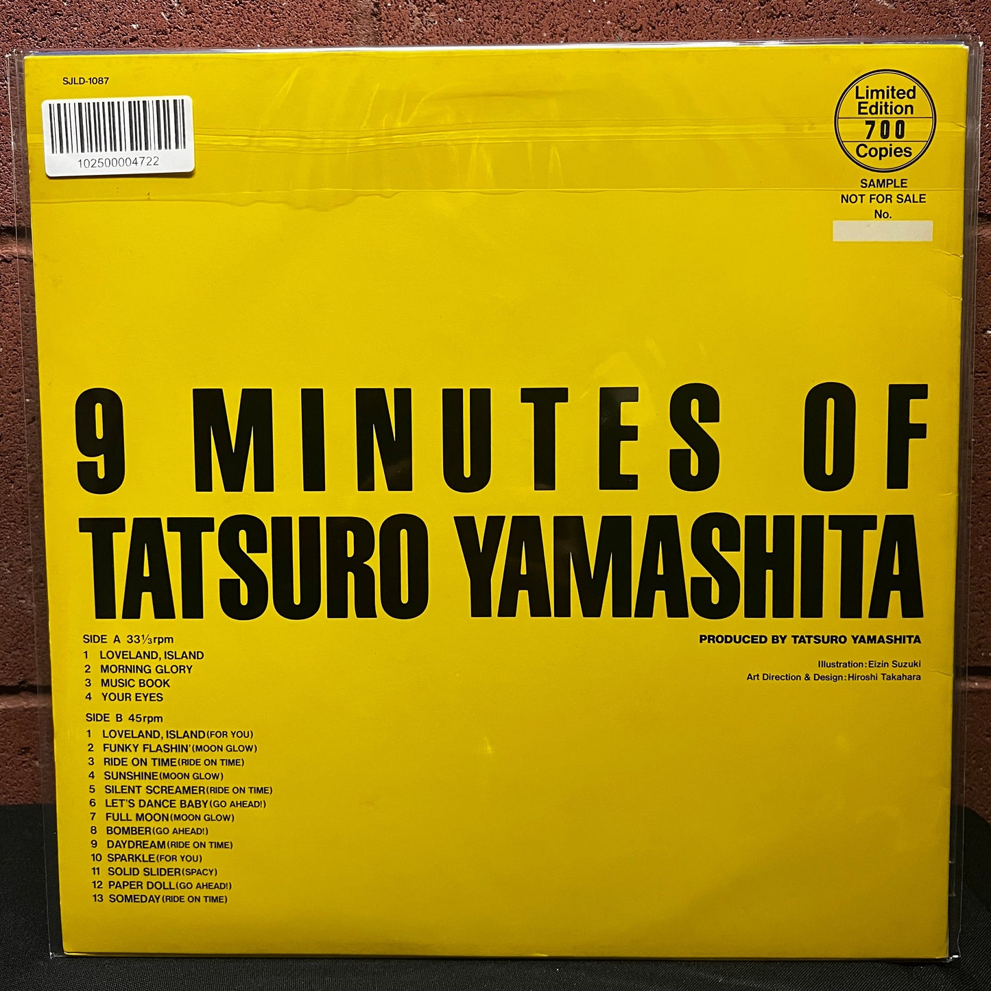 Used Vinyl: Tatsuro Yamashita "9 Minutes Of Tatsuro Yamashita"  LP (1982 Promo Only Japanese Picture Disc)