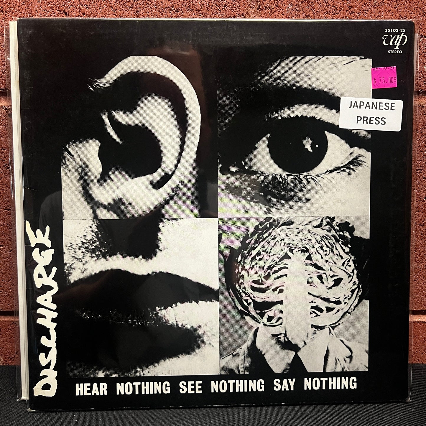 Used Vinyl: Discharge "Hear Nothing See Nothing Say Nothin" LP (1983 Japanese Issue)
