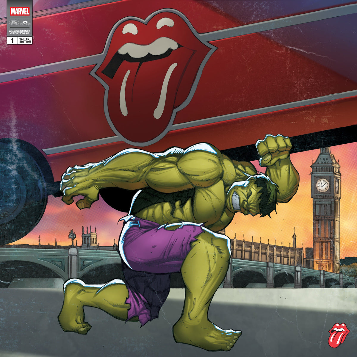 PRE-ORDER: The Rolling Stones "Foreign Tongues (Marvel Collector's Series)" 2xLP (The Hulk Variant + Comic Book)