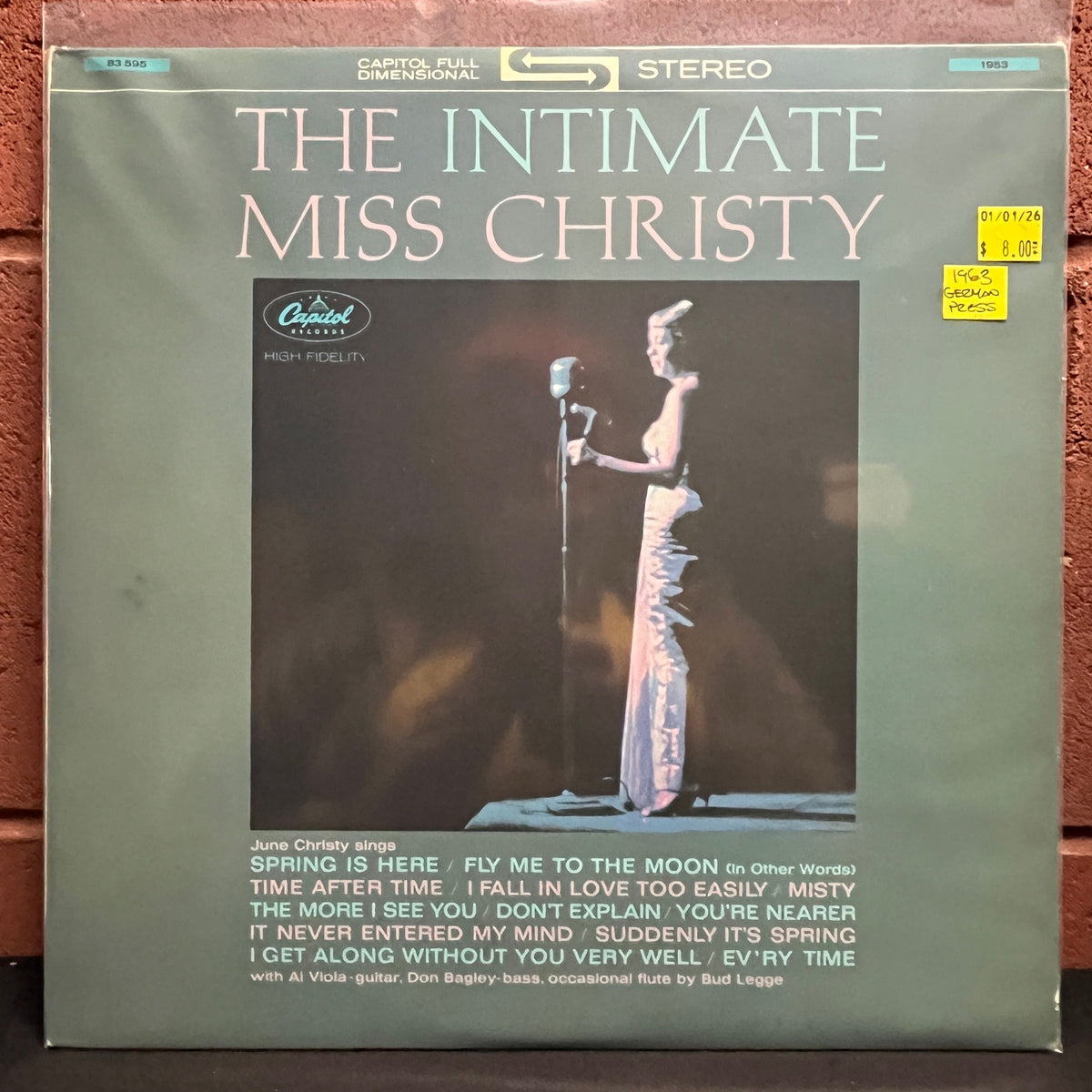 Used Vinyl: June Christy "The Intimate Miss Christy" LP (1963 German Press)