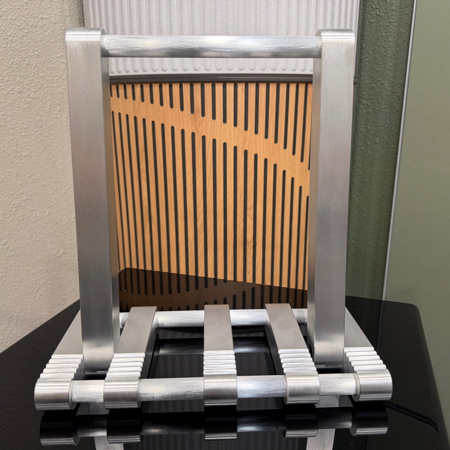 Machined Aluminum Custom Hand-Made Record Display Stand