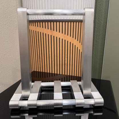 Machined Aluminum Custom Hand-Made Record Display Stand