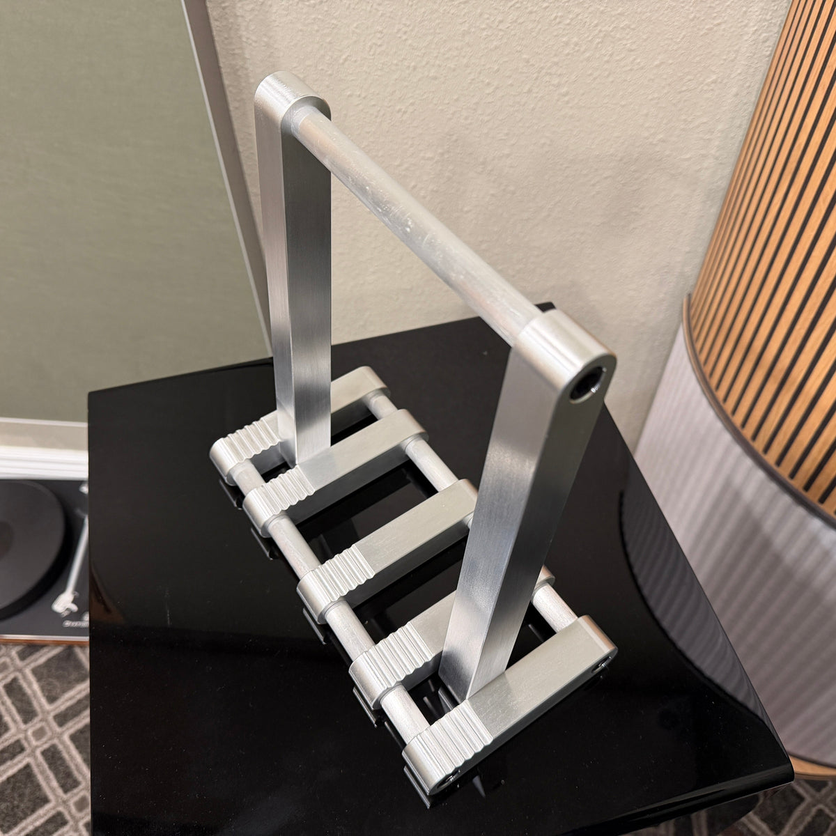 Machined Aluminum Custom Hand-Made Record Display Stand