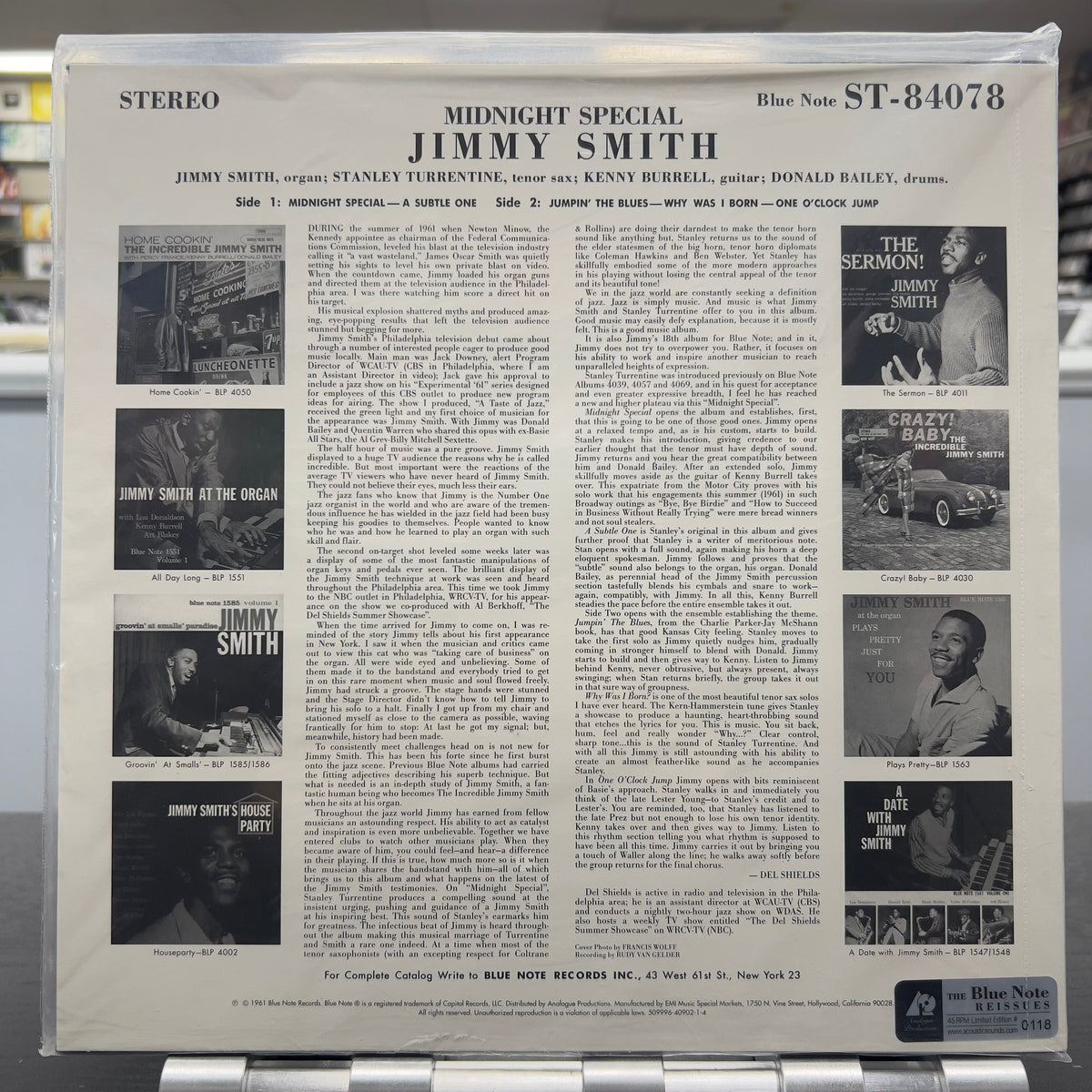 Jimmy Smith - Midnight Special - Analogue Productions 45rpm LP