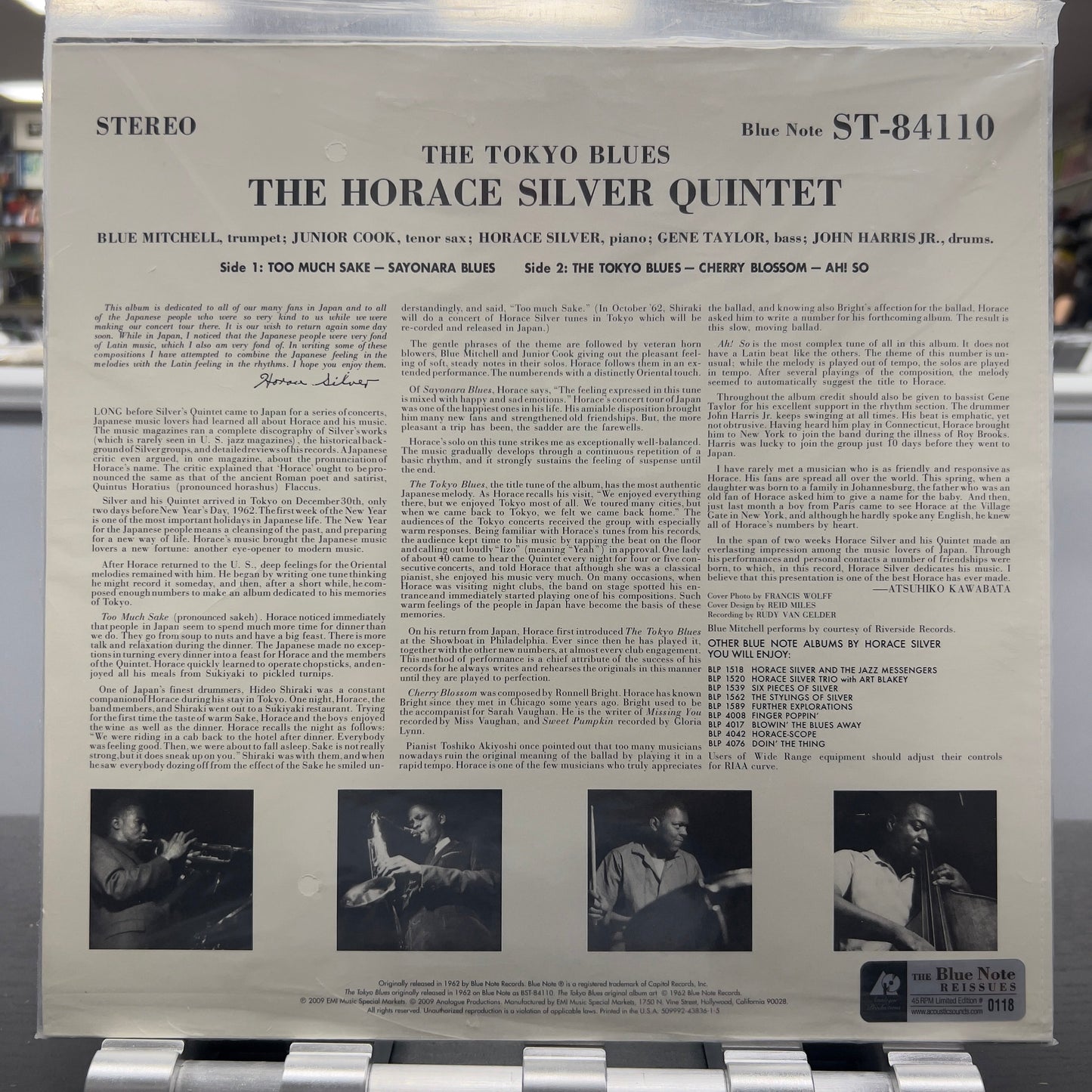 The Horace Silver Quintet - The Tokyo Blues - Analogue Productions 45rpm LP