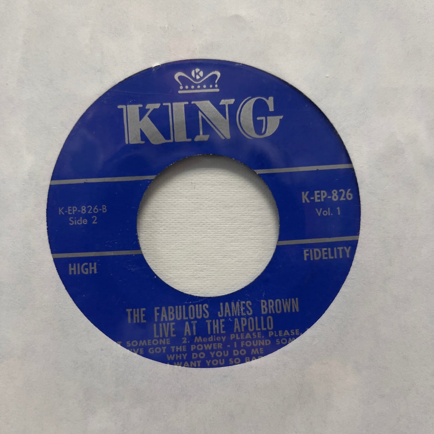 James Brown - Live At The Apollo Vol. 1 - 7" Jukebox EP
