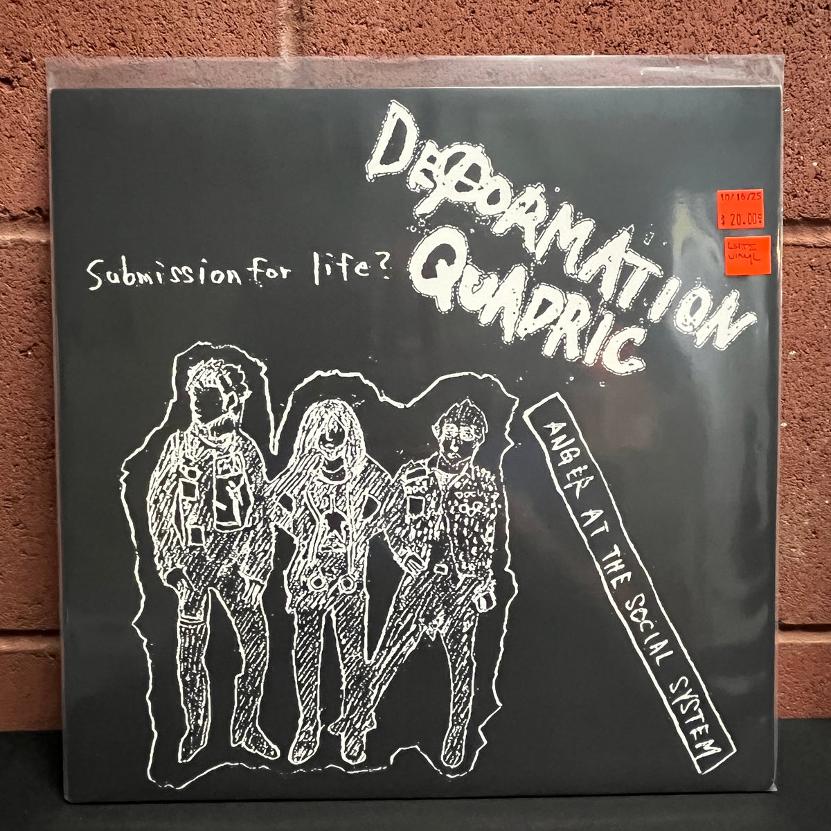 Used Vinyl: Deformation Quadric ”Anger At The Social System” LP (White Vinyl)