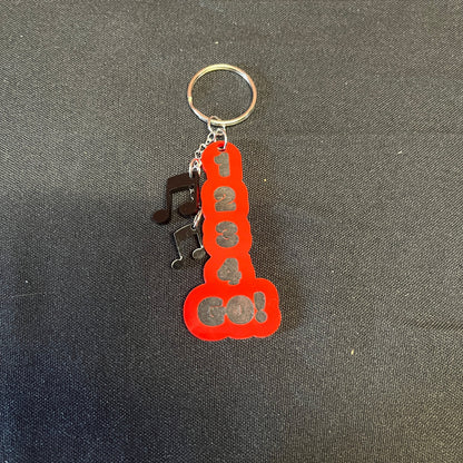 1-2-3-4 Go! Records Keychain, Assorted styles