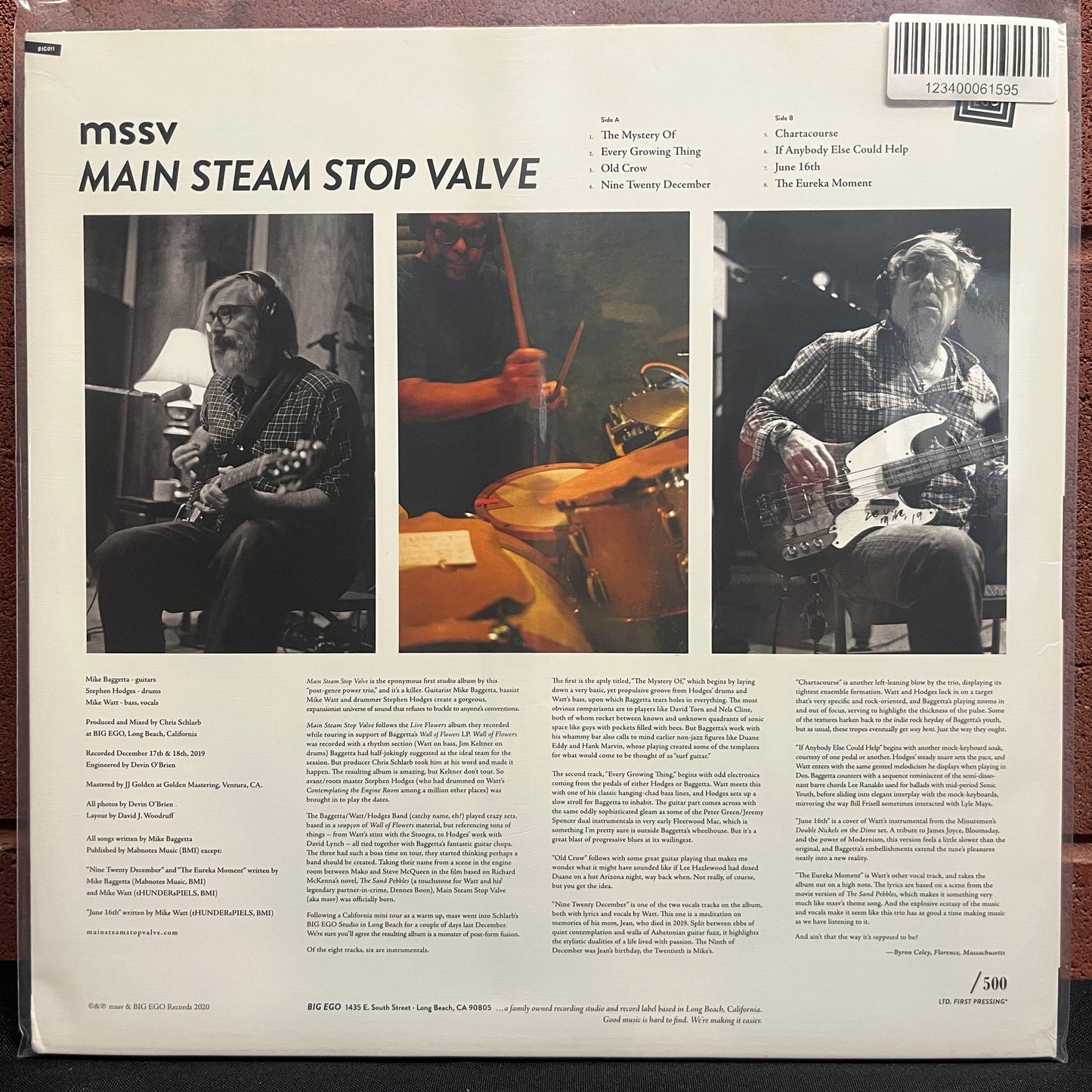 Used Vinyl: MSSV "Main Steam Stop Valve" LP (2020 Press)