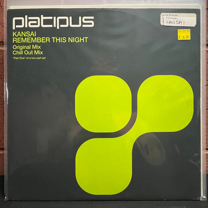 Used Vinyl: Kansai "Remember This Night" 12" Single