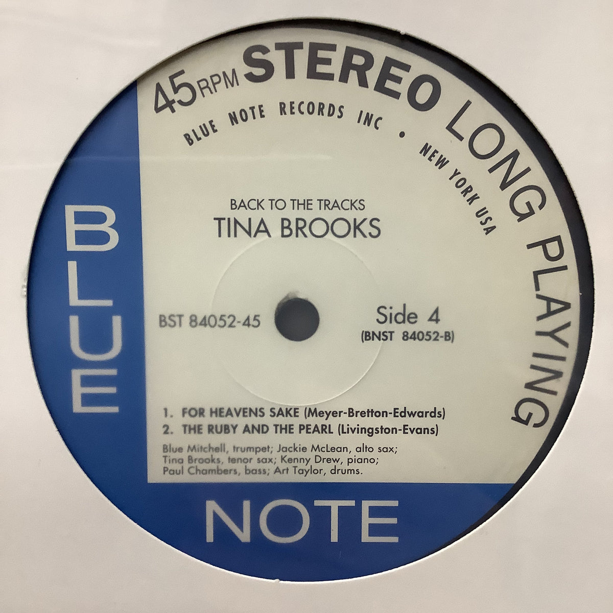 Tina Brooks - Back to the Tracks - Classic Records 45RPM One-Sided LP set
