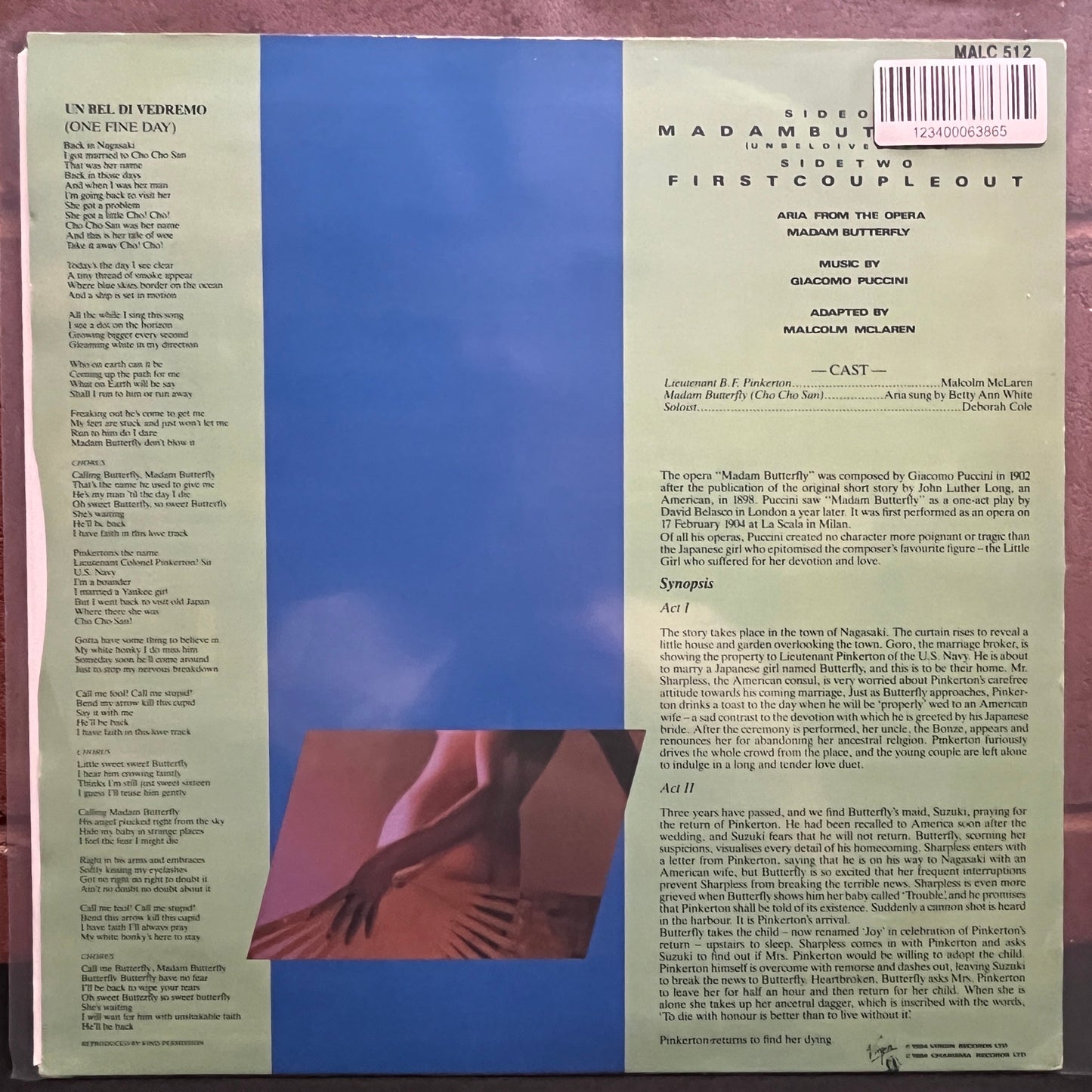Used Vinyl: Malcolm McLaren ‎"Madam Butterfly" 12" (1984 UK Press)