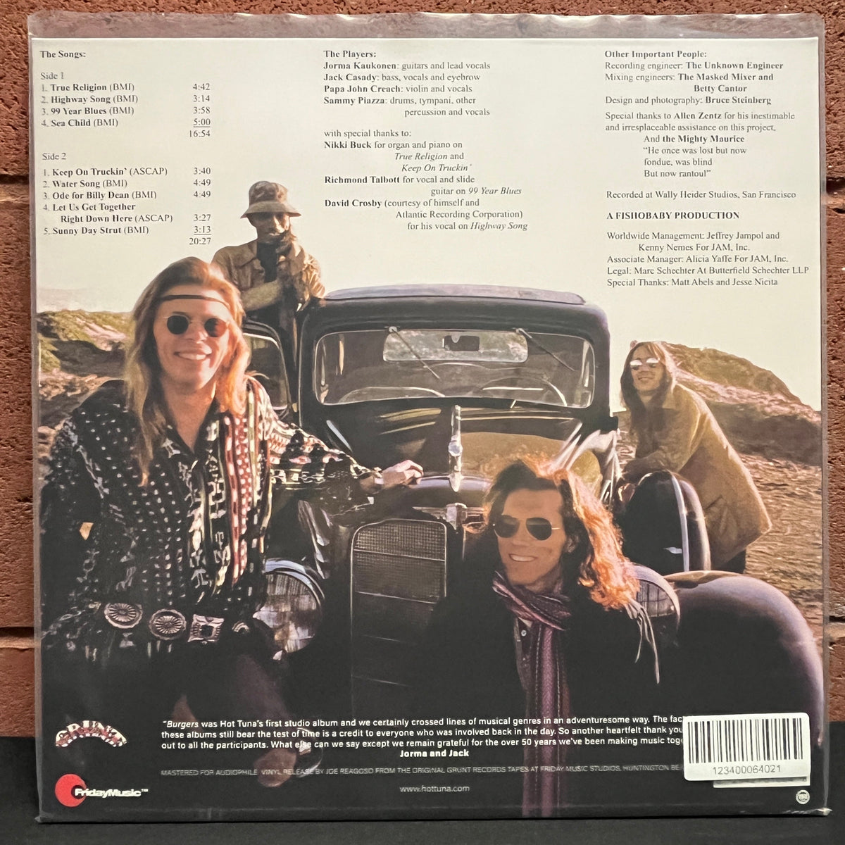 Used Vinyl: Hot Tuna "Burgers" LP (2019 Press - Blue Vinyl)