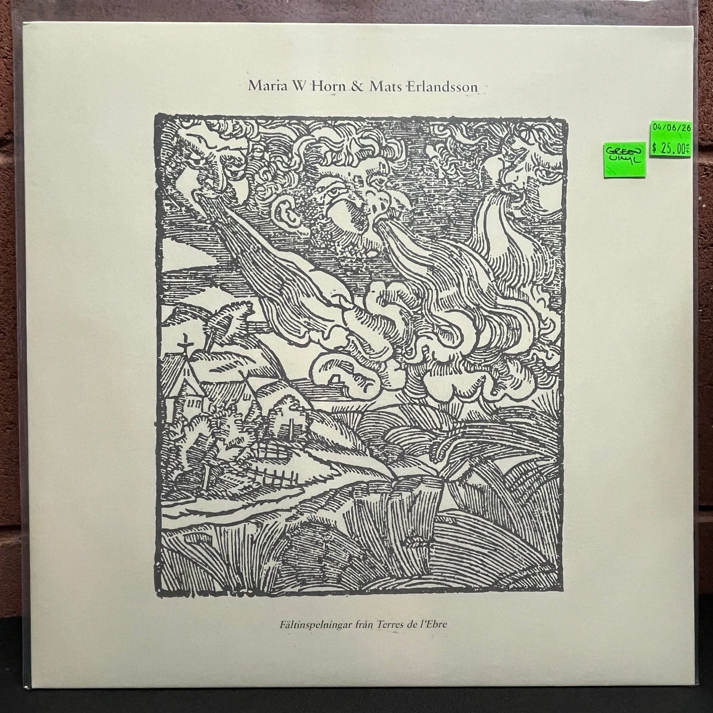 Used LP: Maria W Horn & Mats Erlandsson "Fältinspelningar Från Terres De L'Ebre" LP (Green Vinyl)