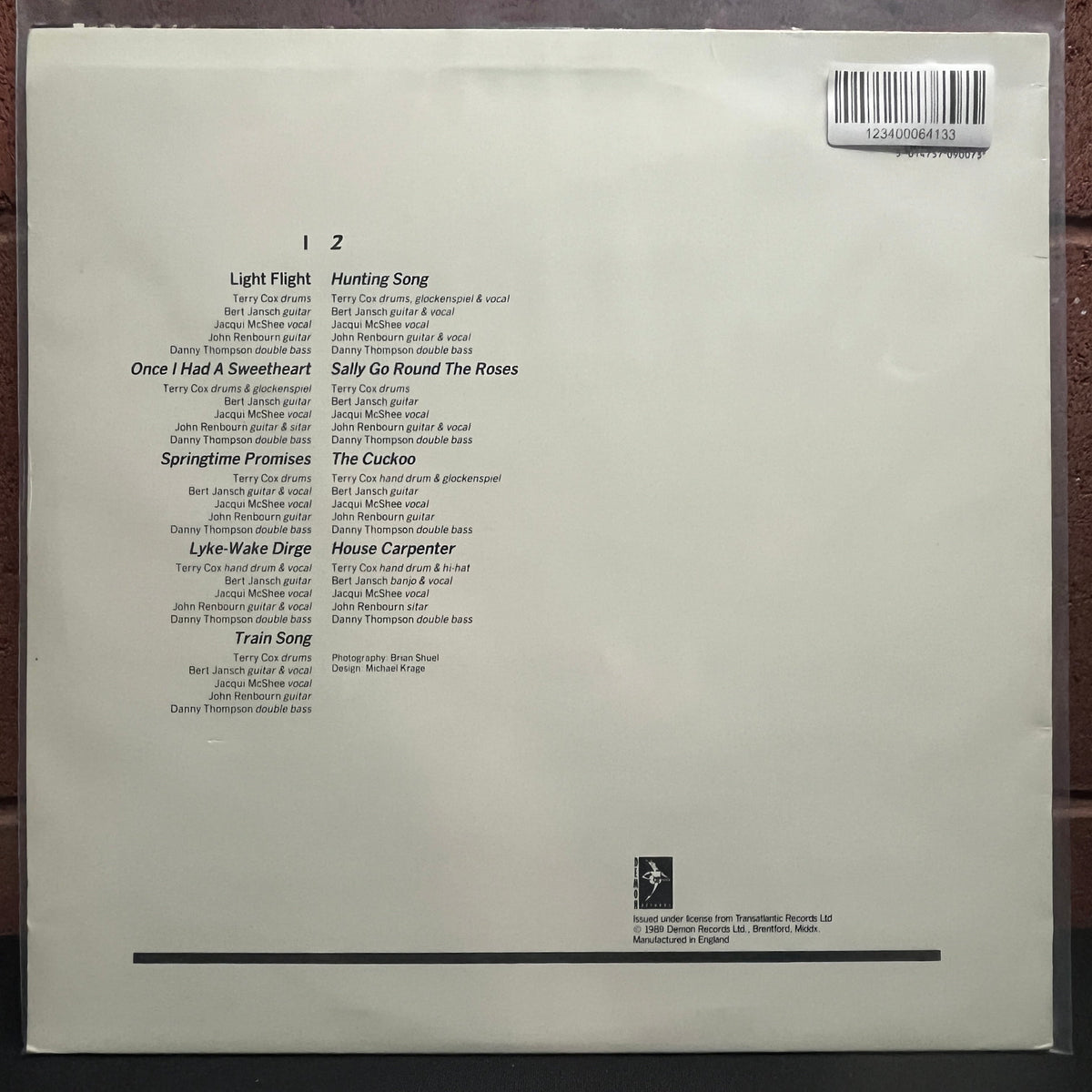 Used LP: The Pentangle "Basket Of Light" LP (1989 Press)