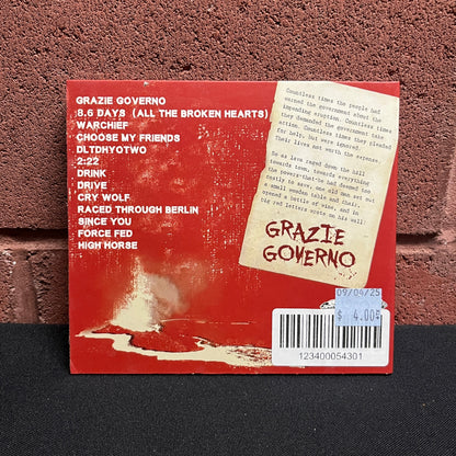 Used CD: The Bar Stool Preachers ‎"Grazie Governo" CD