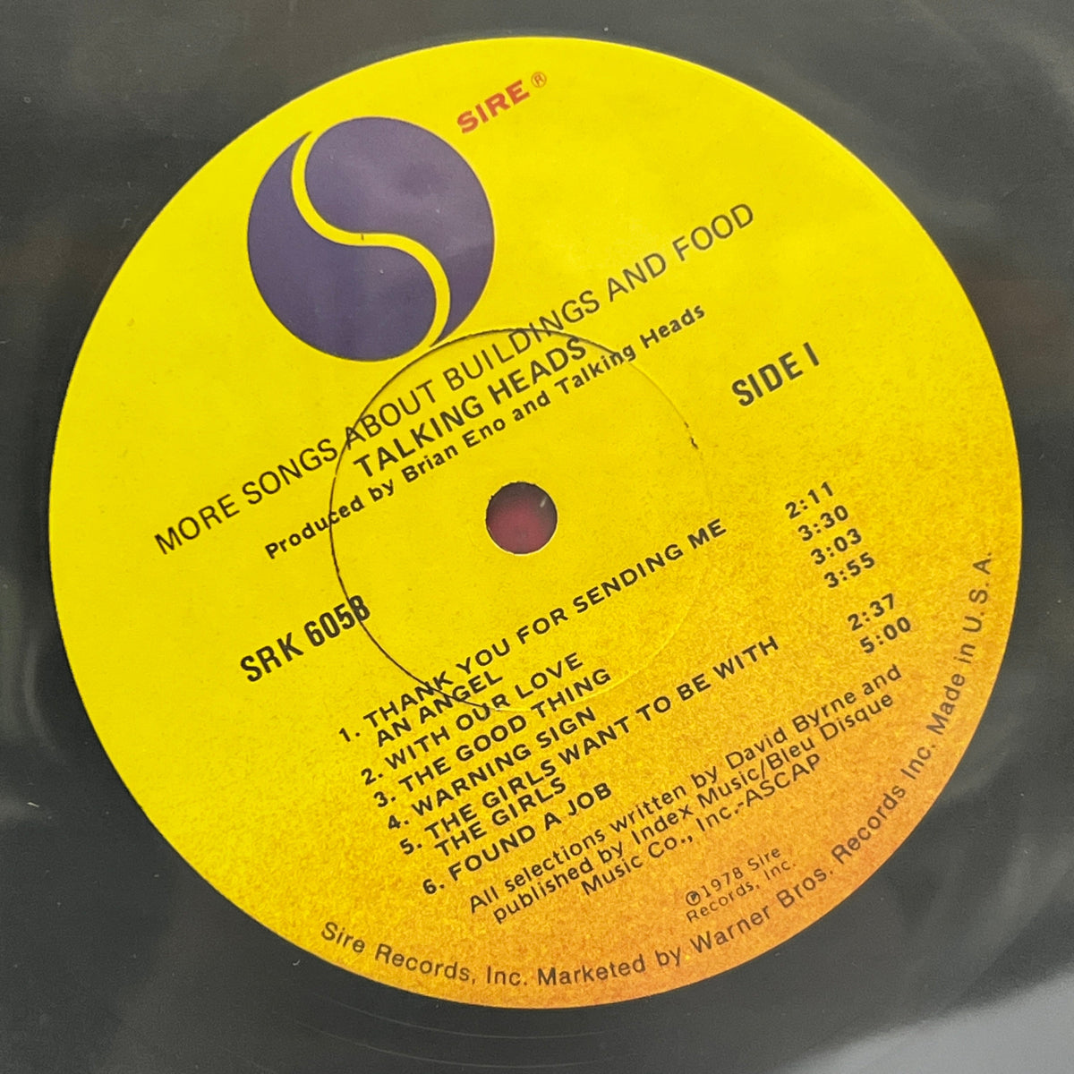 Talking Heads - More Songs About Buildings And Food - Autographed LP