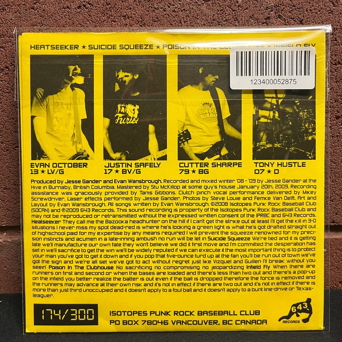 Used Vinyl: Isotopes "Heatseaker" 7" (Yellow vinyl, numbered)