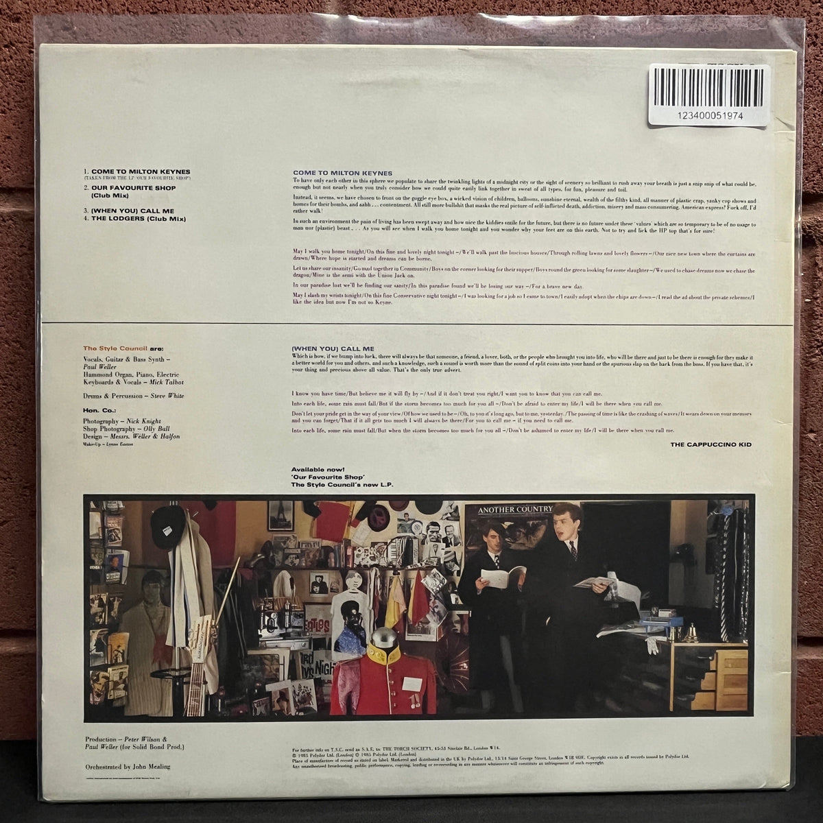 Used Vinyl: The Style Council "Come To Milton Keynes" 12" (1985 UK Press)