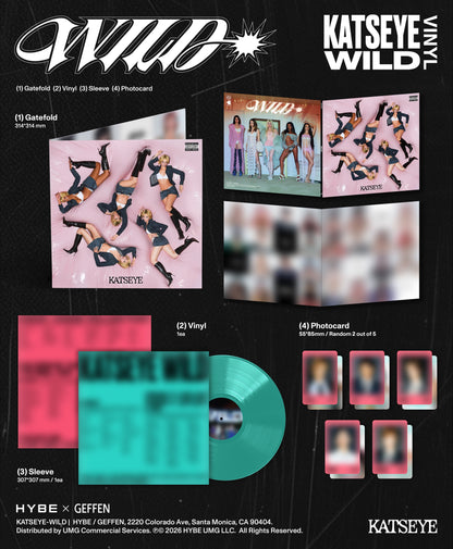 PRE-ORDER: Katseye "Wild" 12" EP (Indie Exclusive Aquamarine Vinyl)