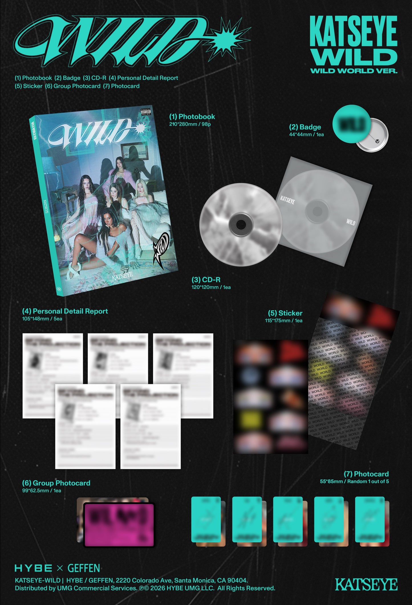 PRE-ORDER: Katseye "Wild" CD (Wild World Version)