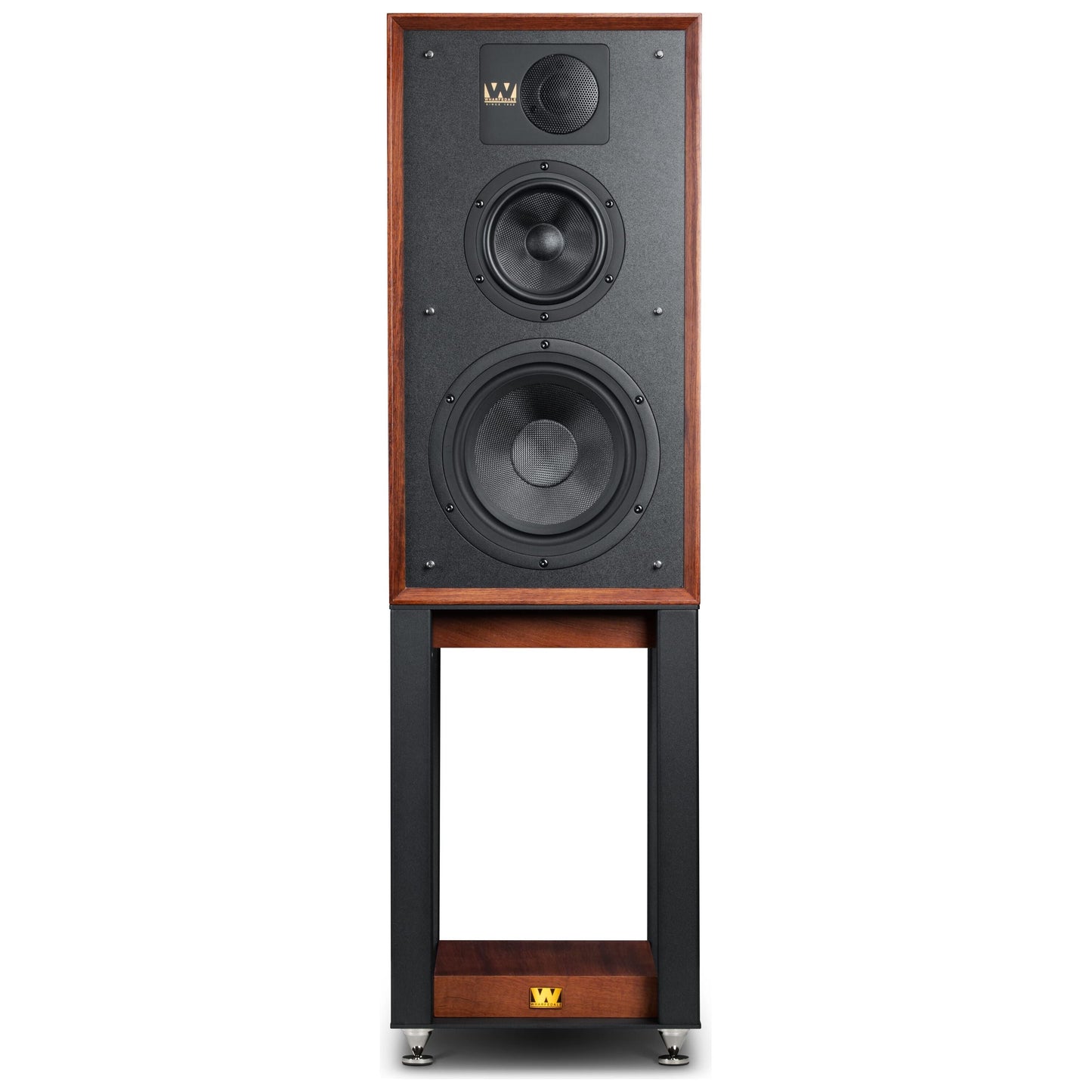 Wharfedale - Linton 85th Anniversary Walnut Bookshelf Speakers With Stands