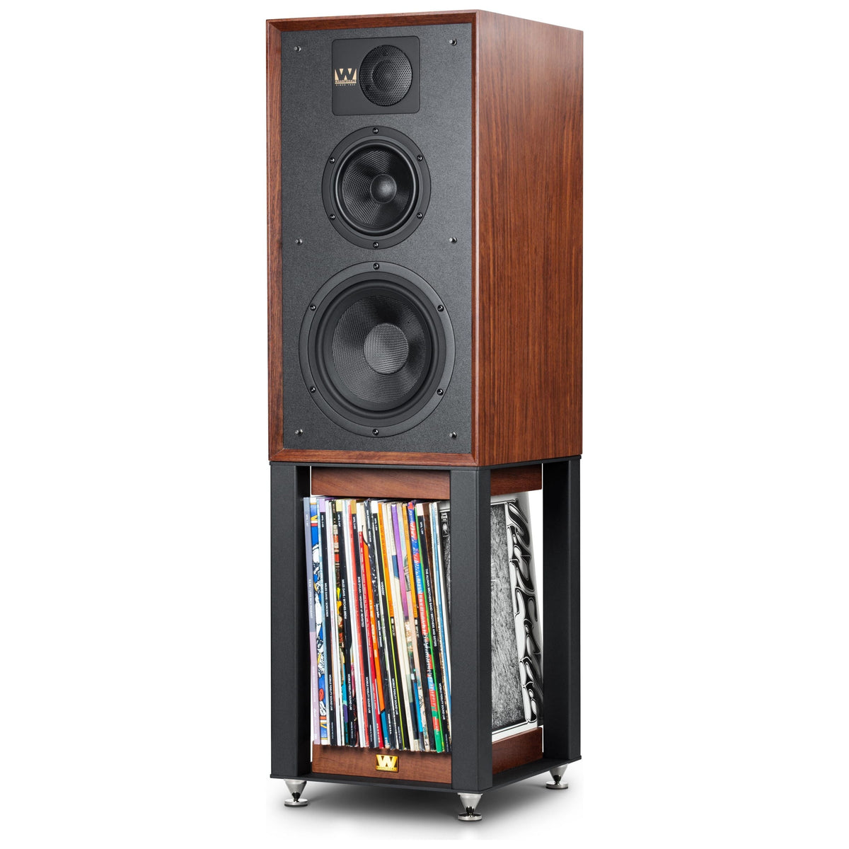 Wharfedale - Linton 85th Anniversary Walnut Bookshelf Speakers With Stands