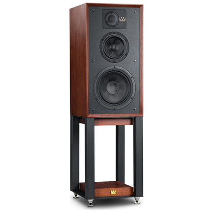 Wharfedale - Linton 85th Anniversary Walnut Bookshelf Speakers With Stands