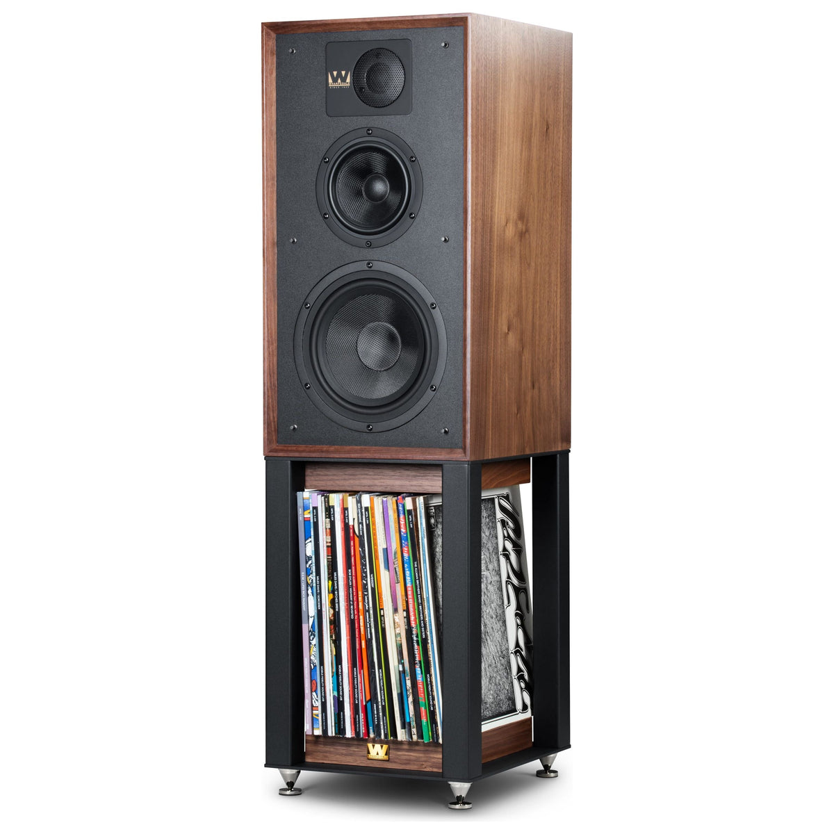 Wharfedale - Linton 85th Anniversary Walnut Bookshelf Speakers With Stands
