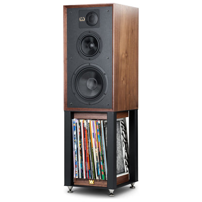 Wharfedale - Linton 85th Anniversary Walnut Bookshelf Speakers With Stands
